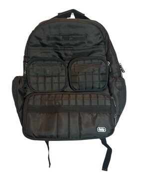 EUC Lug Puddle Jumper Black Quilted Padded Backpack QVC 2017 Collection Travel